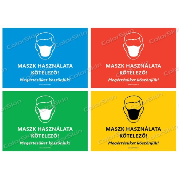 Fekvő formátumú információs tábla - maszk