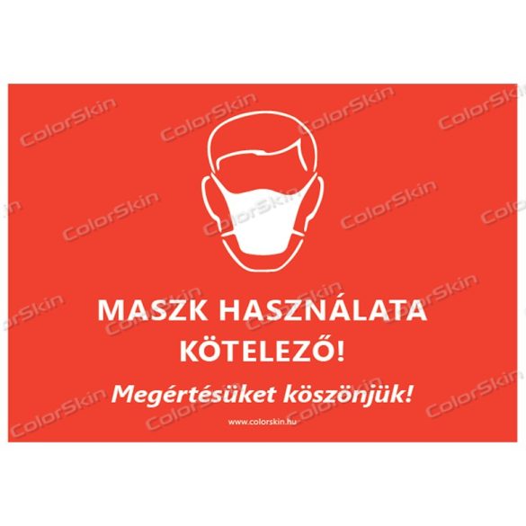Fekvő formátumú információs tábla - maszk