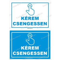 Kérem csengessen! tábla