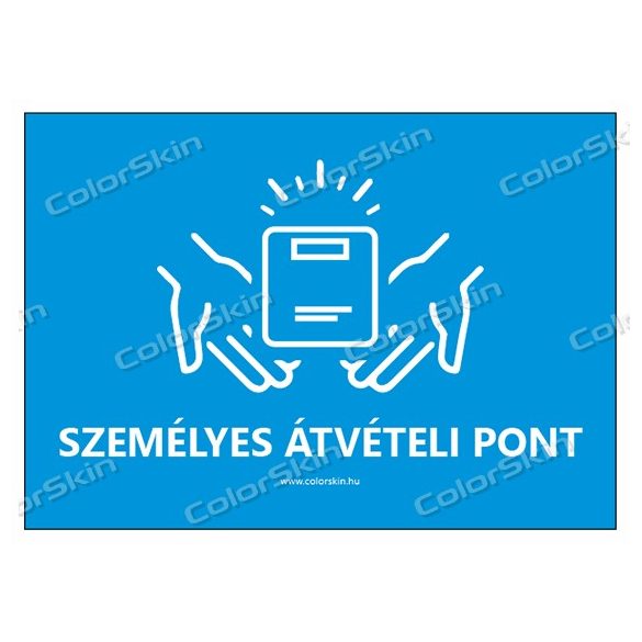 Személyes átvételi pont tábla