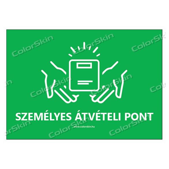 Személyes átvételi pont tábla