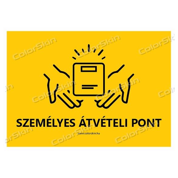 Személyes átvételi pont tábla
