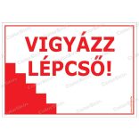 Vigyázat, lépcső! tábla