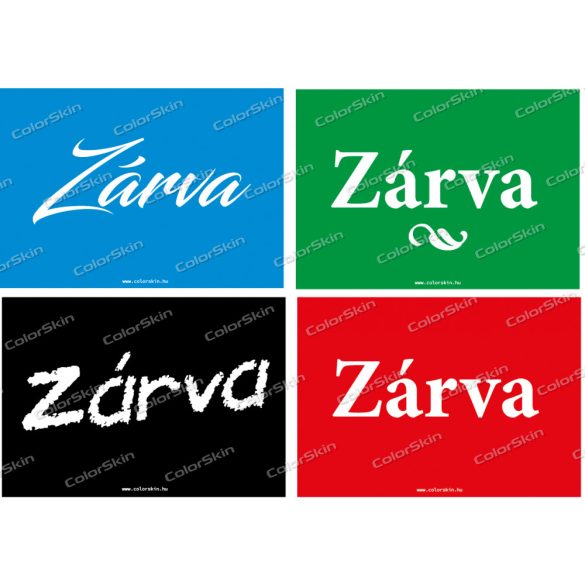 Zárva tábla