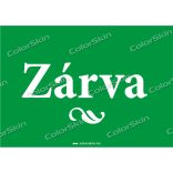 Zárva tábla