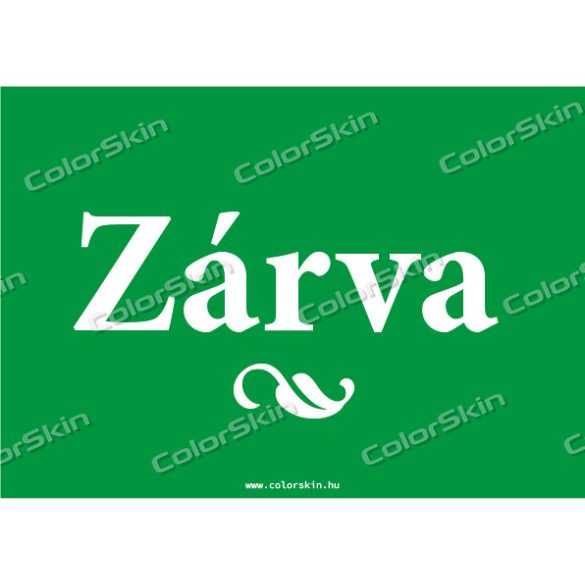 Zárva tábla