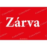 Zárva tábla