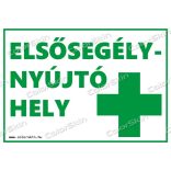 Elsősegély nyújtó hely tábla