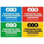 Fogyasztás csak a kerthelyiségben! - fekvő tábla