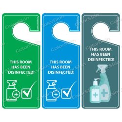 Kilincsakasztó „This room has been disinfected!"