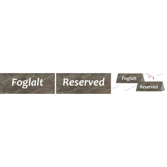 Foglalt / Reserved asztali jelző