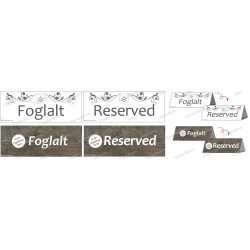 Foglalt / Reserved asztali jelző saját logóval