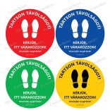 Kör padlómatrica - "Kérjük, itt várakozzon!"