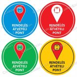 Kör padlómatrica - "Rendelés átvételi pont"