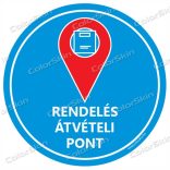 Kör padlómatrica - "Rendelés átvételi pont"