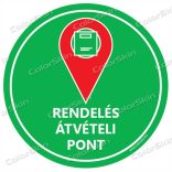 Kör padlómatrica - "Rendelés átvételi pont"