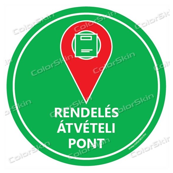Kör padlómatrica - "Rendelés átvételi pont"