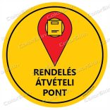 Kör padlómatrica - "Rendelés átvételi pont"