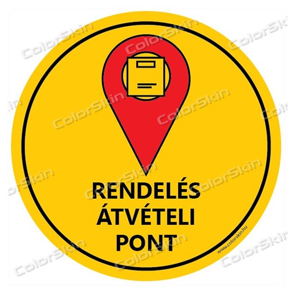 Kör padlómatrica - "Rendelés átvételi pont"
