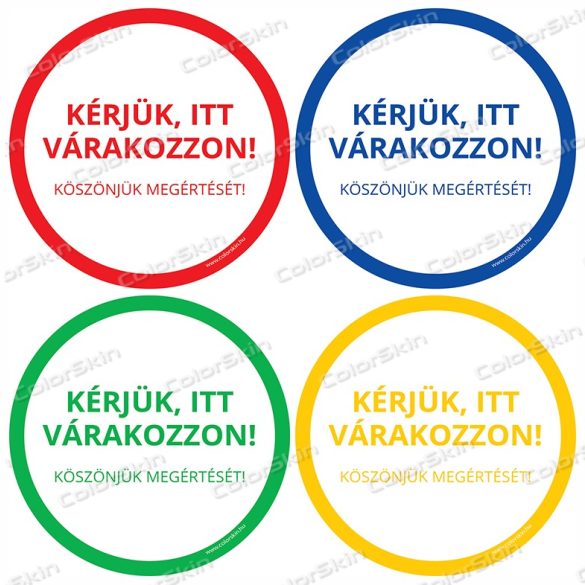 Kör  padlómatrica - „Kérjük, itt várakozzon!”