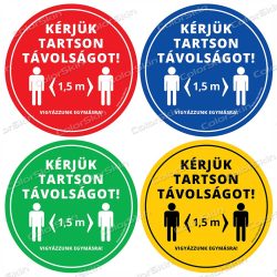 Kör padlómatrica - „Tarts távolságot!” v2
