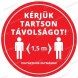 Kör padlómatrica - „Tarts távolságot!” v2