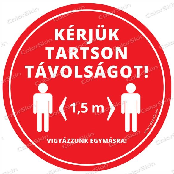 Kör padlómatrica - „Tarts távolságot!” v2