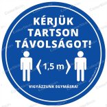 Kör padlómatrica - „Tarts távolságot!” v2