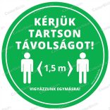 Kör padlómatrica - „Tarts távolságot!” v2