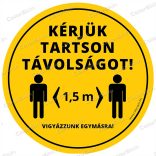 Kör padlómatrica - „Tarts távolságot!” v2