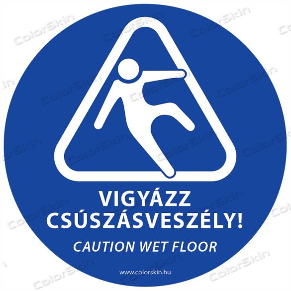Csúszásveszély padlómatrica 