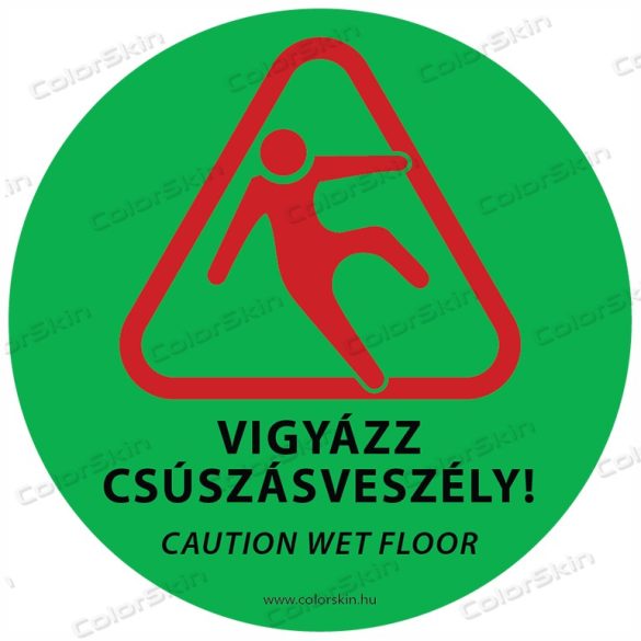 Csúszásveszély padlómatrica 