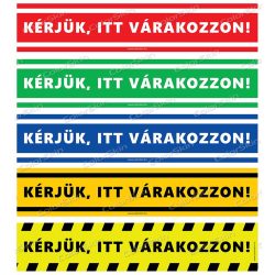   Téglalap alakú padlómatrica - „Kérjük, itt várakozzon”