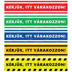   Téglalap alakú padlómatrica - „Kérjük, itt várakozzon”