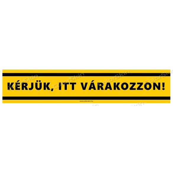 Téglalap alakú padlómatrica - „Kérjük, itt várakozzon”