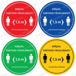 Kör padlómatrica - „Tarts távolságot!”