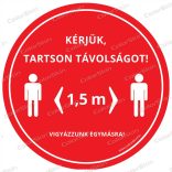 Kör padlómatrica - „Tarts távolságot!”