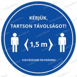 Kör padlómatrica - „Tarts távolságot!”
