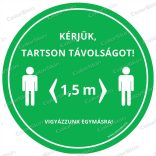 Kör padlómatrica - „Tarts távolságot!”