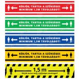 Téglalap alakú padlómatrica - „Tarts távolságot”