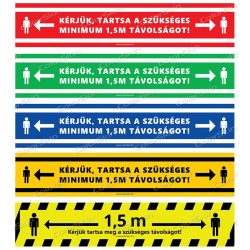 Téglalap alakú padlómatrica - „Tarts távolságot”