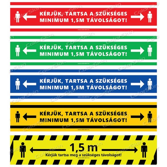 Téglalap alakú padlómatrica - „Tarts távolságot”