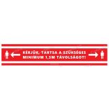 Téglalap alakú padlómatrica - „Tarts távolságot”
