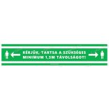 Téglalap alakú padlómatrica - „Tarts távolságot”