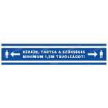 Téglalap alakú padlómatrica - „Tarts távolságot”