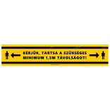 Téglalap alakú padlómatrica - „Tarts távolságot”