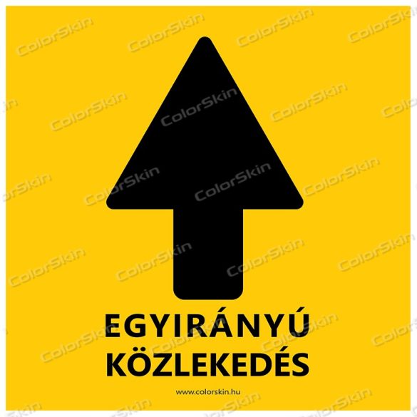 Négyzet alakú - Kötelező haladási irány padlómatrica