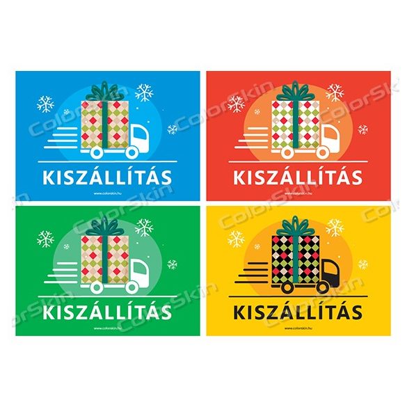 Kiszállítás matrica - ajándékcsomaggal