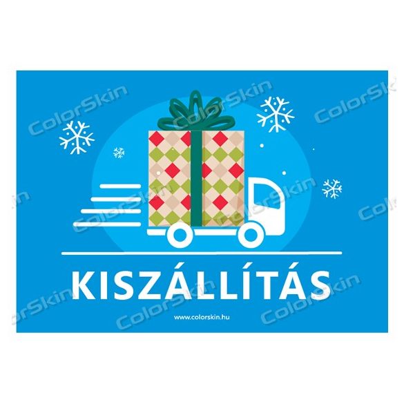 Kiszállítás matrica - ajándékcsomaggal