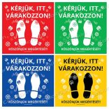 Kérjük itt várakozzon padlómatrica - ünnepi motívumokkal